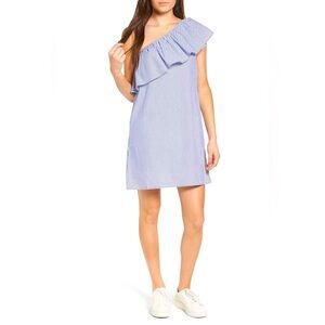 Alice + Olivia blue and white Dress